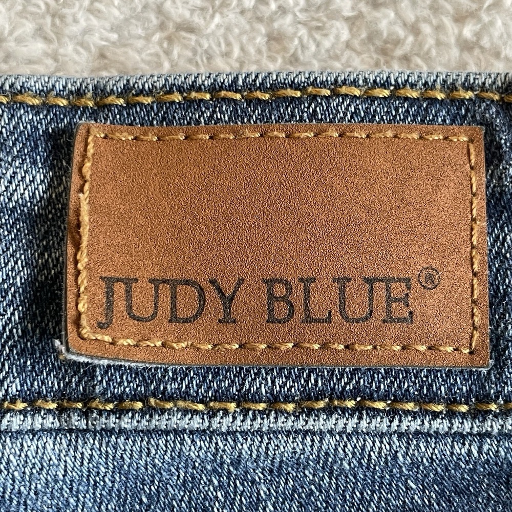 Judy Blue Relaxed Fit Skinny Distressed Denim Jean Womens 9/29 Mid Rise Shredded - Picture 6 of 14